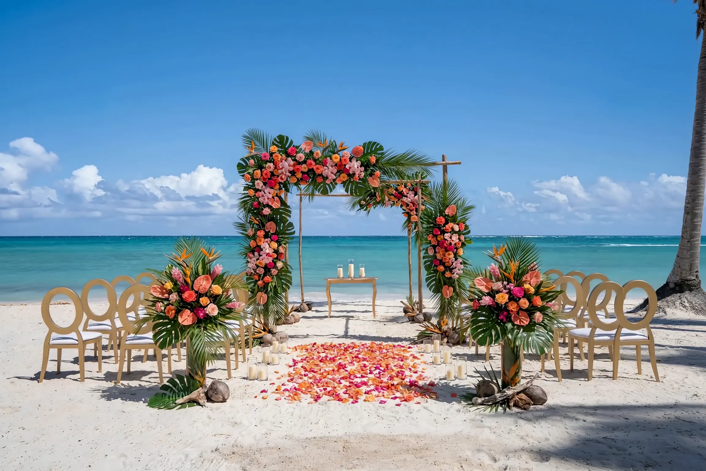 The beach ceremony from the story above, fully dressed by Willow